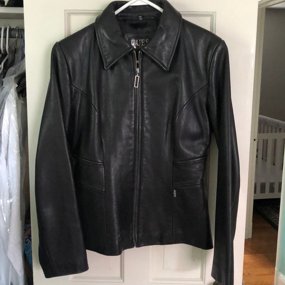Vintage Guess genuine leather jacket